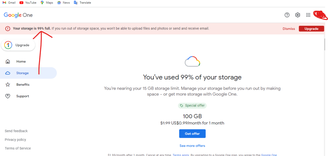 5 tips to Fix Gmail Storage Full Gmail storage full