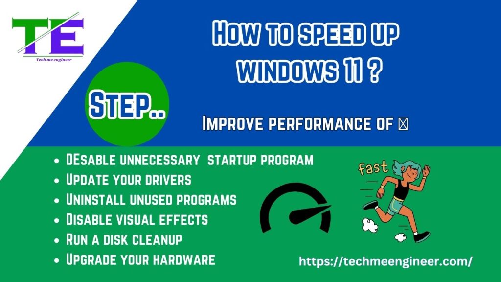 How to Speed up Windows 11 ? Improve PC Performance | Tech Me Engineer